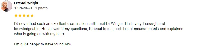 Chiropractic Renton WA Crystal Wright Screenshot Testimonial