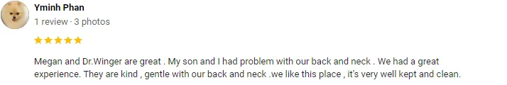 Chiropractic Renton WA Yminh Phan Screenshot Testimonial